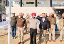 ਗਣਤੰਤਰ ਦਿਵਸ ਸਬੰਧੀ ਫੁੱਲ ਡਰੈੱਸ ਰਿਹਰਸਲ ਦਾ ਦ੍ਰਿਸ਼।