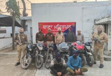 जालंधर ग्रामीण पुलिस ने अंतर-जिला मोटरसाइकिल चोरी गिरोह का भंडाफोड़ किया