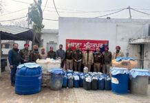 जालंधर ग्रामीण पुलिस ने 4030 लीटर जहरीली केमिकल शराब जब्त की