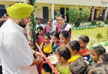 ਚੇਅਰਮੈਨ ਢਿੱਲਵਾਂ ਨੇ ਸਕੂਲ ਦੀ ਨਵੀਂ ਇਮਾਰਤ ਦਾ ਰੱਖਿਆ ਨੀਂਹ ਪੱਥਰ