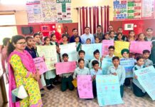 ਸਕੂਲ ਵਿੱਚ ਸਲੋਗਨ ਚਾਰਟ ਮੁਕਾਬਲਾ ਕਰਵਾਇਆ ਗਿਆ – ‘ਹਾਈਪਰਟੈਨਸ਼ਨ ਬਾਰੇ ਜਾਗਰੂਕਤਾ ਸੰਦੇਸ਼