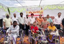 ਵਿਸ਼ੇਸ਼ ਕੈਂਪ ਦੌਰਾਨ 181 ਦਿਵਿਆਂਗਜਨਾਂ ਅਤੇ ਬਜ਼ੁਰਗਾਂ ਨੂੰ ਵੰਡੇ ਗਏ ਸਹਾਇਕ ਉਪਕਰਨ