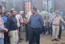 ਡਿਪਟੀ ਕਮਿਸ਼ਨਰ ਵੱਲੋਂ ਭਾਰੀ ਮੀਂਹ ਤੋਂ ਪ੍ਰਭਾਵਿਤ ਬਡਬਰ, ਭੂਰੇ ਦਾ ਦੌਰਾ