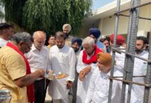 ਸ੍ਰੀ ਦੁਰਗਾ ਮਾਤਾ ਮੰਦਿਰ ਬਜੀਦਪੁਰ ਵਿੱਚ ਮੰਦਿਰ ਦੇ ਹਾਲ ਦਾ ਨਿਰਮਾਣ