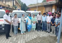 ਇੰਡੀਅਨ ਮੈਡੀਕਲ ਐਸੋਸੀਏਸ਼ਨ ਨੇ ਜ਼ਿਲ੍ਹਾ ਗੁਰਦਾਸਪੁਰ ਦੇ ਲਈ ਤਿੰਨ ਐਂਬੂਲੈਂਸ ਗੱਡੀਆਂ ਦਿੱਤੀਆਂ