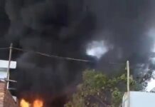 ਲੁਧਿਆਣਾ: ਫੈਬਰਿਕ ਸਕ੍ਰੈਪ ਦੇ ਗੋਦਾਮ ‘ਚ ਭਿਆਨਕ ਅੱਗ