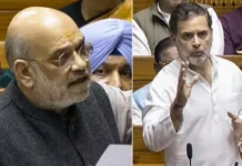 ਸੰਸਦ ਵਿੱਚ ਤੀਖ਼ੀ ਤਕਰਾਰ: ਅਮਿਤ ਸ਼ਾਹ ਅਤੇ ਰਾਹੁਲ ਗਾਂਧੀ ਆਹਮਨੇ-ਸਾਹਮਣੇ