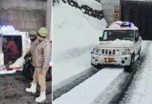 ਮਨਾਲੀ ਪੁਲਿਸ ਦਾ ਜਾਨ ਜੋਖ਼ਮ ਵਿੱਚ ਪਾ ਕੇ ਰੈਸਕਿਊ: ਅਟਲ ਟਨਲ ਰੋਹਤਾਂਗ ਨੇੜੇ 4.5 ਫੁੱਟ ਬਰਫ਼ ਵਿੱਚ ਫਸੇ ਦੋ ਨੌਜਵਾਨ ਸੁਰੱਖਿਅਤ ਬਚਾਏ