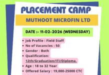 ਜ਼ਿਲ੍ਹਾ ਰੋਜ਼ਗਾਰ ਬਿਊਰੋ ਵੱਲੋਂ ਪਲੇਸਮੈਂਟ ਕੈਂਪ 11 ਫਰਵਰੀ ਨੂੰ