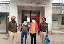 ਮਾਲੇਰਕੋਟਲਾ ਪੁਲਿਸ ਵੱਲੋਂ 12 ਮੋਬਾਇਲ ਤੇ 3 ਲੈਪਟਾਪ ਚੋਰੀ ਮਾਮਲੇ ਵਿੱਚ ਦੋ ਦੋਸ਼ੀ ਗ੍ਰਿਫਤਾਰ