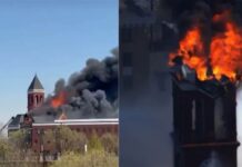 Floyd County Historic Courthouse ਵਿੱਚ ਭਿਆਨਕ ਅੱਗ, ਇਮਾਰਤ ਦਾ ਹਿੱਸਾ ਢਹਿ ਗਿਆ