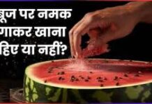 ਗਰਮੀਆਂ ਵਿੱਚ Watermelon ਸਰੀਰ ਨੂੰ ਠੰਡਕ ਅਤੇ ਹਾਈਡ੍ਰੇਸ਼ਨ ਦੇਣ ਲਈ ਬਹੁਤ ਫਾਇਦੇਮੰਦ ਹੁੰਦਾ ਹੈ। ਕਈ ਲੋਕ ਇਸਦਾ ਸਵਾਦ ਵਧਾਉਣ ਲਈ ਇਸ ‘ਤੇ Black Salt ਪਾ ਕੇ ਖਾਂਦੇ ਹਨ। ਪਰ ਕੀ ਇਹ ਸਹੀ ਹੈ?