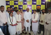 ਕੈਬਿਨਟ ਮੰਤਰੀ ਗੋਇਲ ਵੱਲੋਂ ਮੈਰਿਟ ਵਿੱਚ ਆਉਣ ਵਾਲੇ ਵਿਦਿਆਰਥੀ ਸਨਮਾਨਿਤ