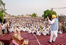 ਸ੍ਰੀ ਮੁਕਤਸਰ ਸਾਹਿਬ ਵਿੱਚ ਲੋਕ ਮਿਲਣੀ ਦੌਰਾਨ ਮੁੱਖ ਮੰਤਰੀ ਭਗਵੰਤ ਸਿੰਘ ਮਾਨ ਨੇ ਪੰਜਾਬ ਦੀ ਸ਼ਾਂਤੀ ਅਤੇ ਭਾਈਚਾਰਕ ਸਾਂਝ ਦੀ ਰਾਖੀ ਕਰਨ ਦਾ ਪ੍ਰਣ ਲਿਆ